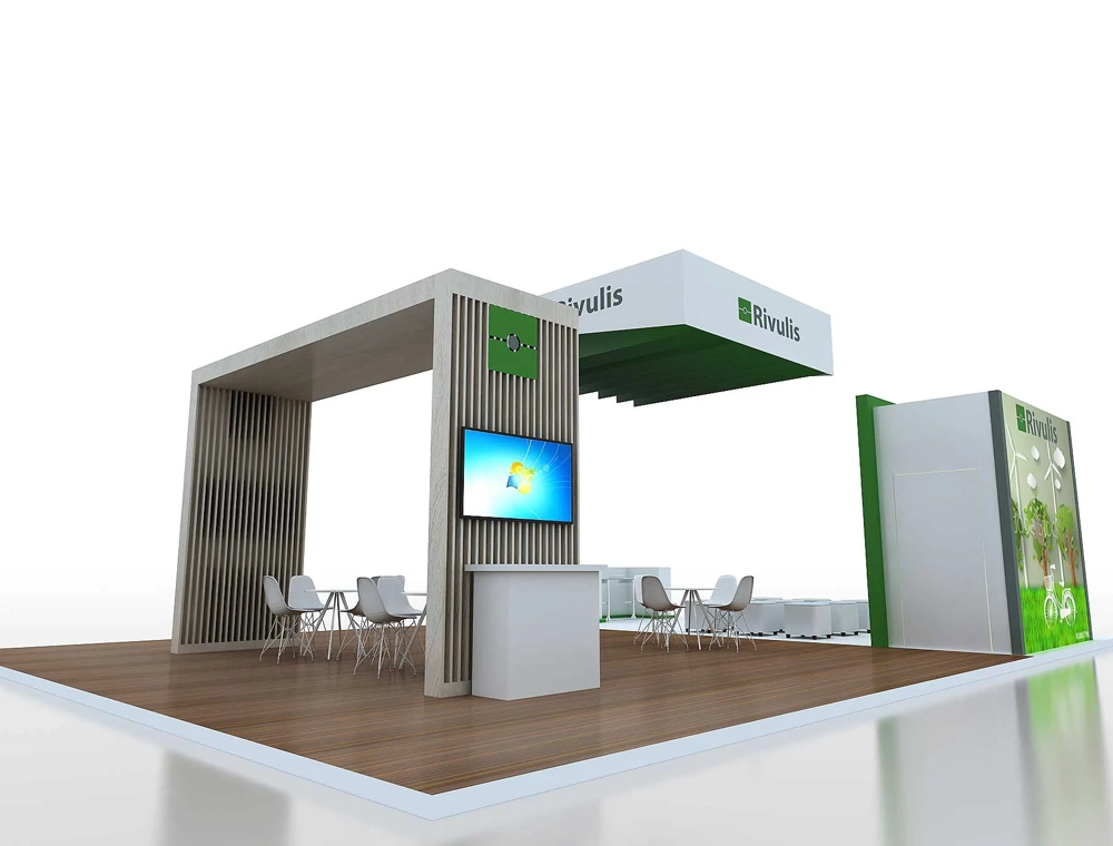 30x40 trade show booth rental design